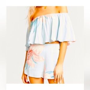 Show Me Your Mumu | Heidi Ruffle Crop Top |‎ Off Shoulder | Women’s Small